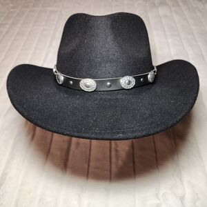 Black Western Hat with Silver Accents